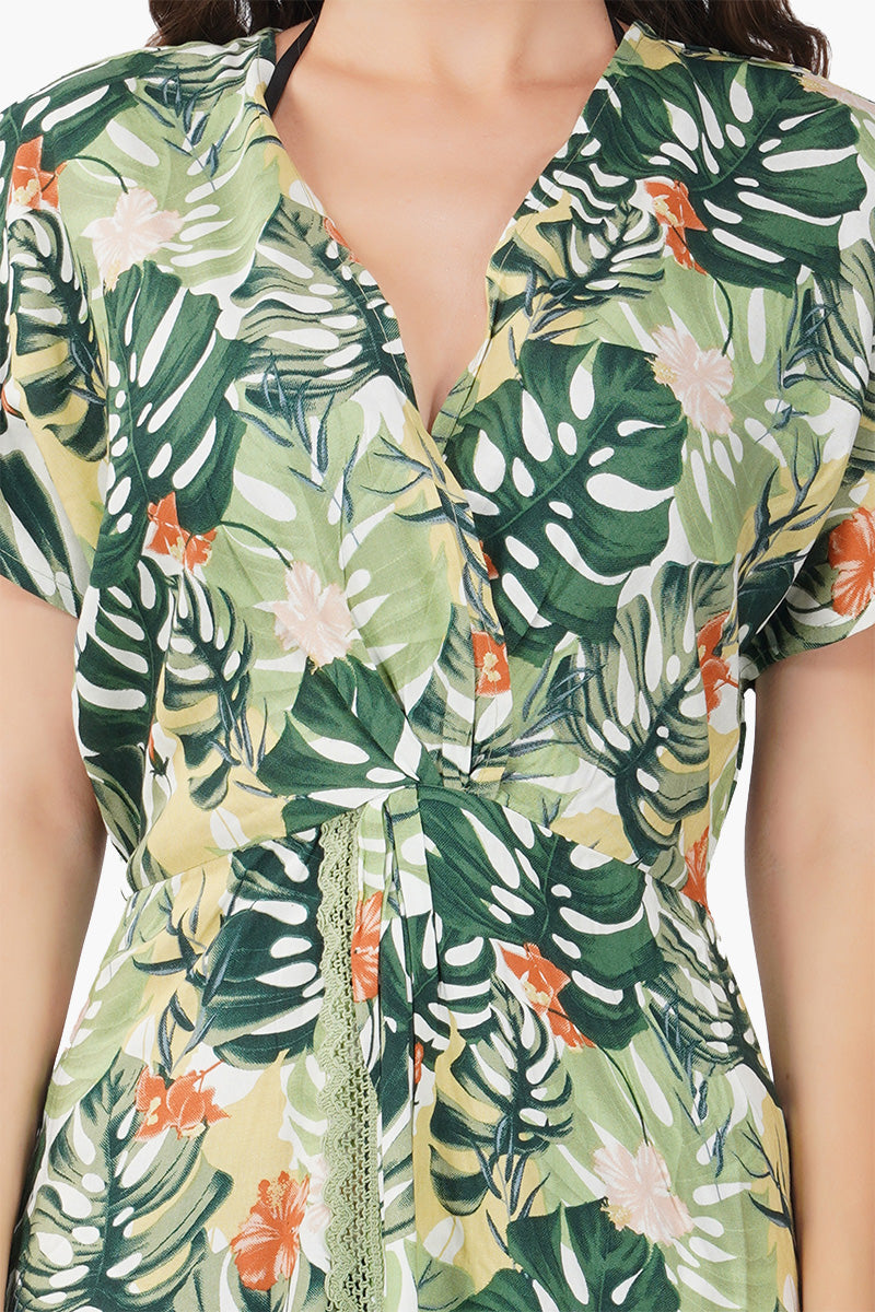 Tropical Overlap Maxi Dress
