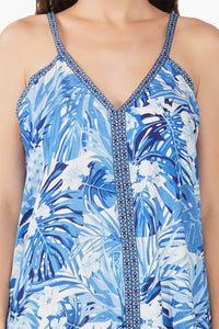 Meghan Tropical Blues Dress