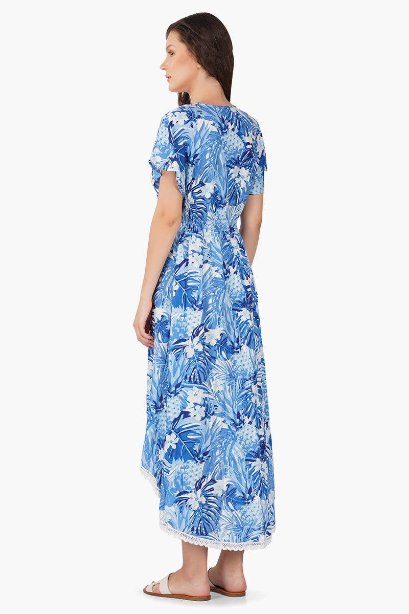 Women Tropical Wrap Dress