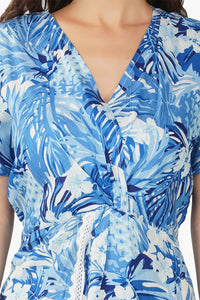 Mindy Blues Wrap Dress