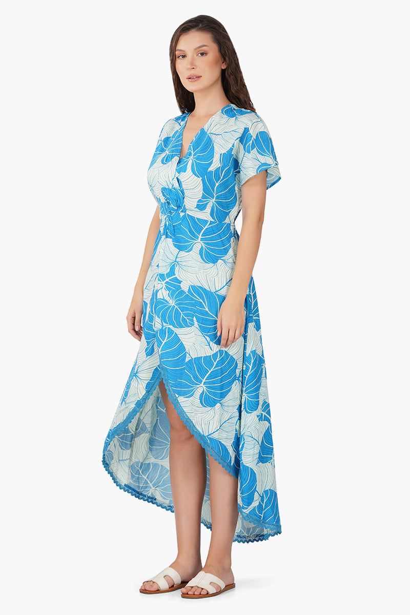 Summer Blues Overlap Dress