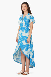 Summer Blues Overlap Dress