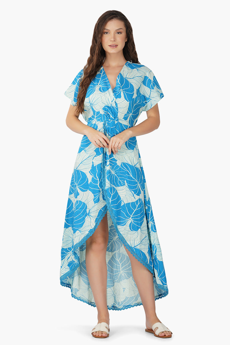 Summer Blues Overlap Dress