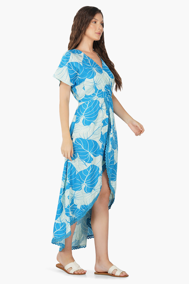 Summer Blues Overlap Dress