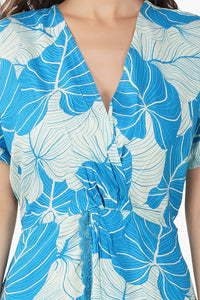 Summer Blues Overlap Dress