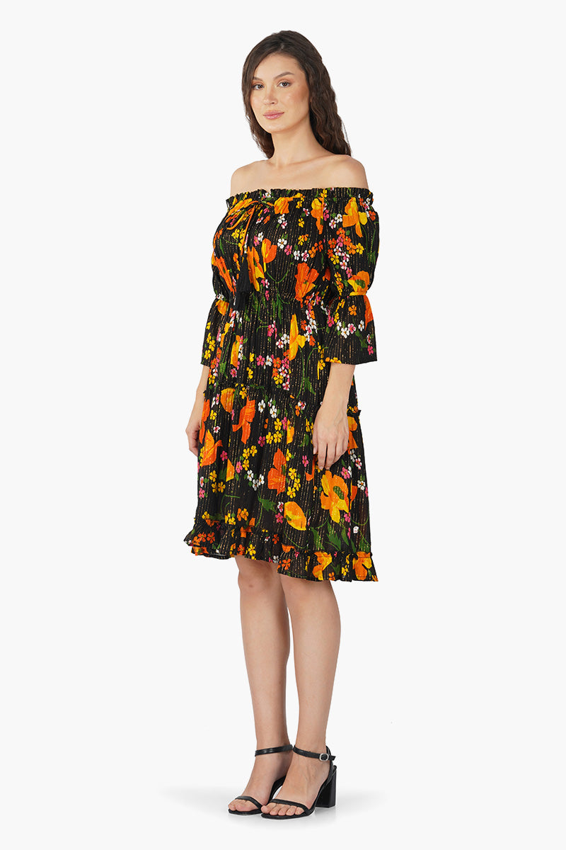 Blooming Tales Off The Shoulder Dress