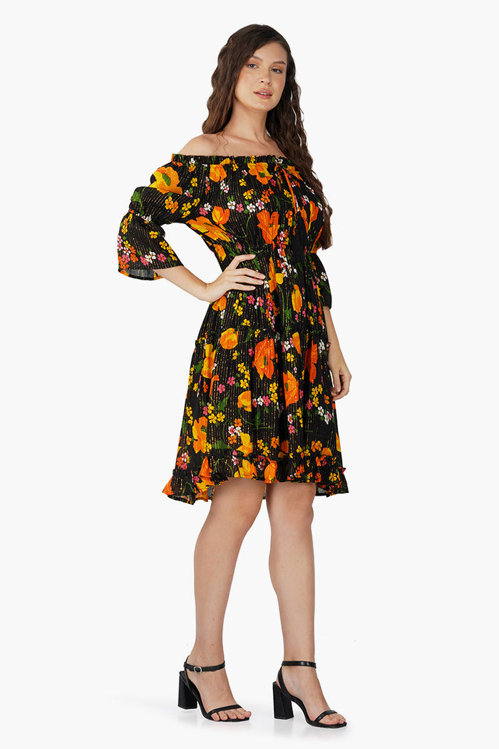 Blooming Tales Off The Shoulder Dress