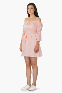 Rose Off-The-Shoulder Dress