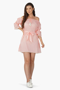 Rose Off-The-Shoulder Dress