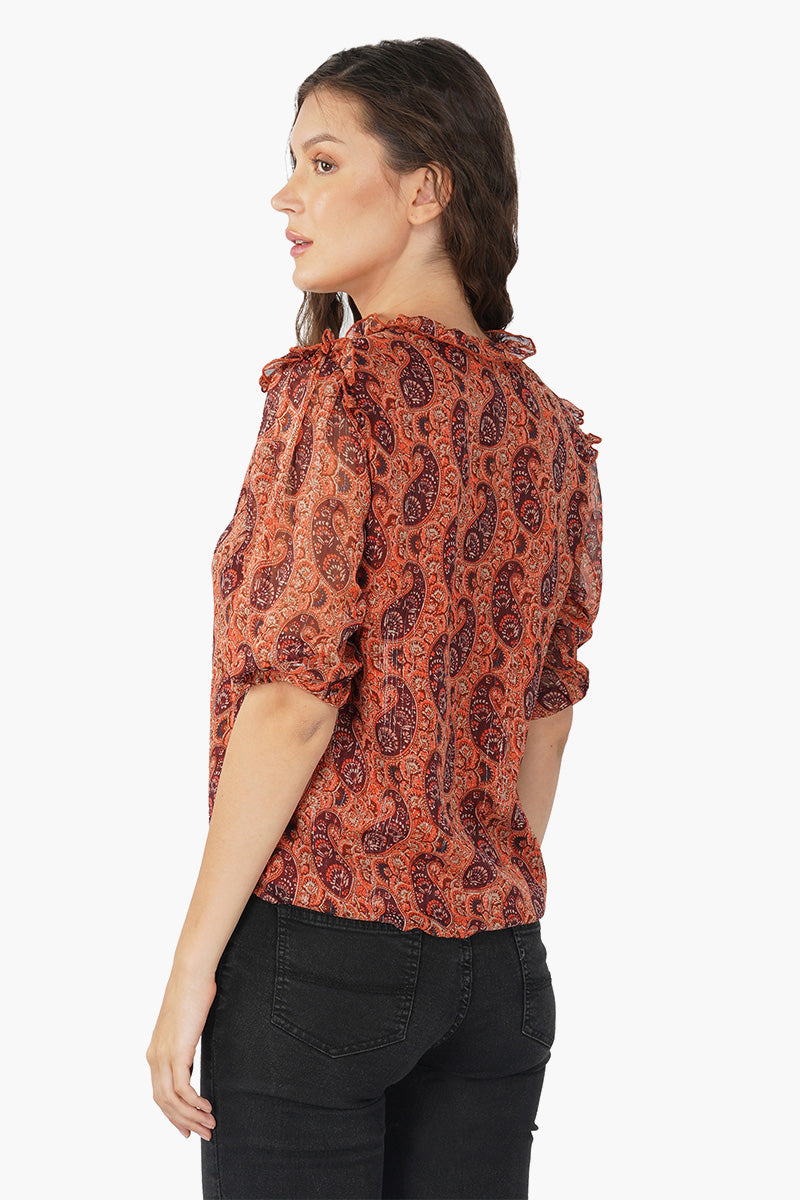 Paisley Printed Top