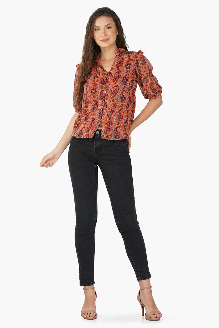 Paisley Printed Top