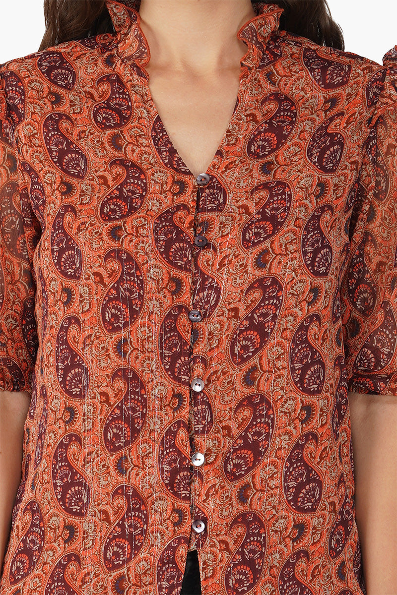 Paisley Printed Top