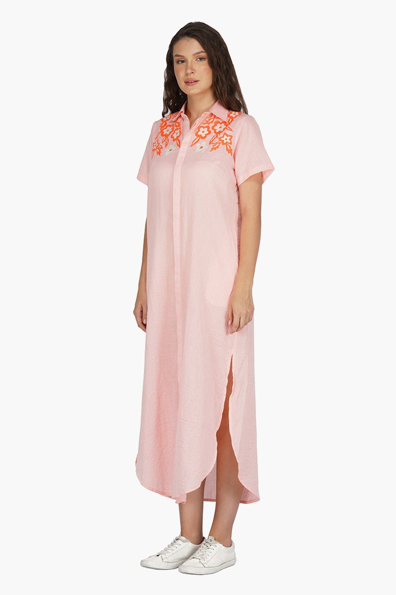 Summer Breeze Cotton Shirt Dress