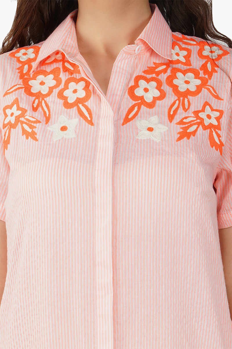 Summer Breeze Cotton Shirt Dress