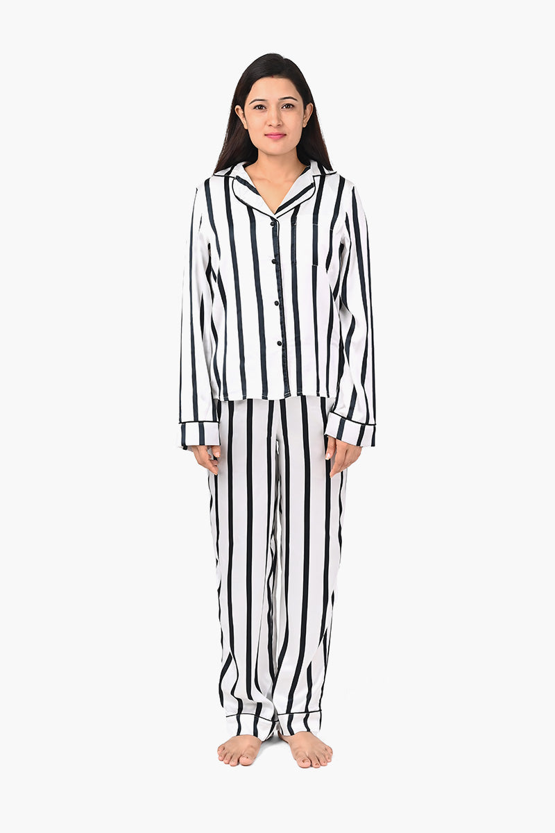 Maritime Striped Night Suit