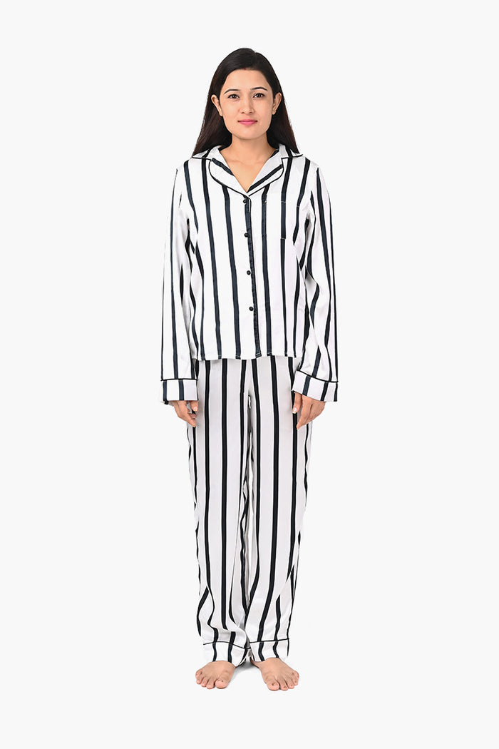 Maritime Striped Night Suit