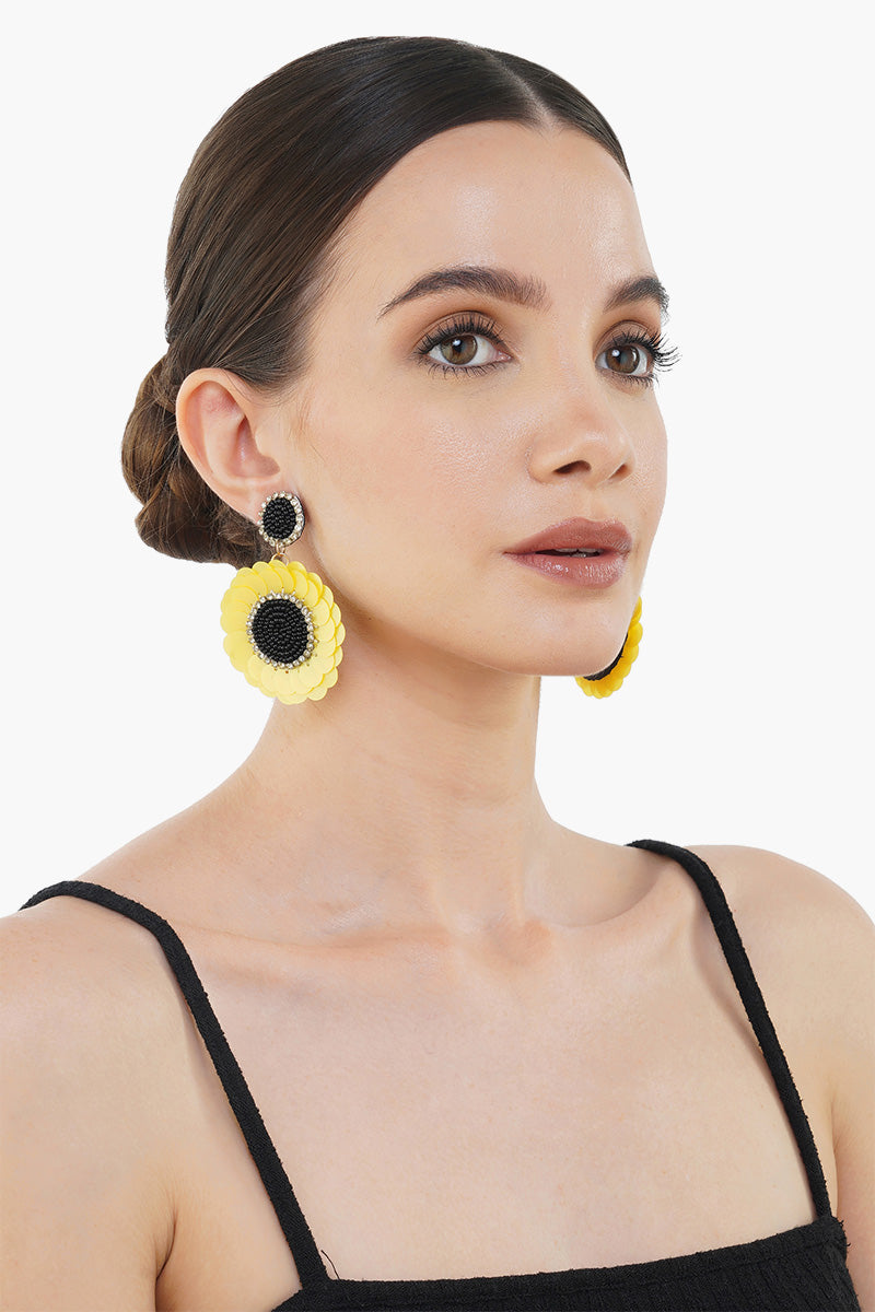 Sunflower Drop Earrings
