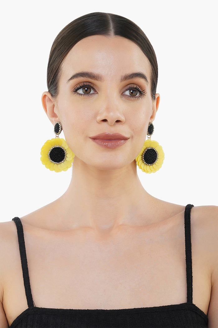 Sunflower Drop Earrings
