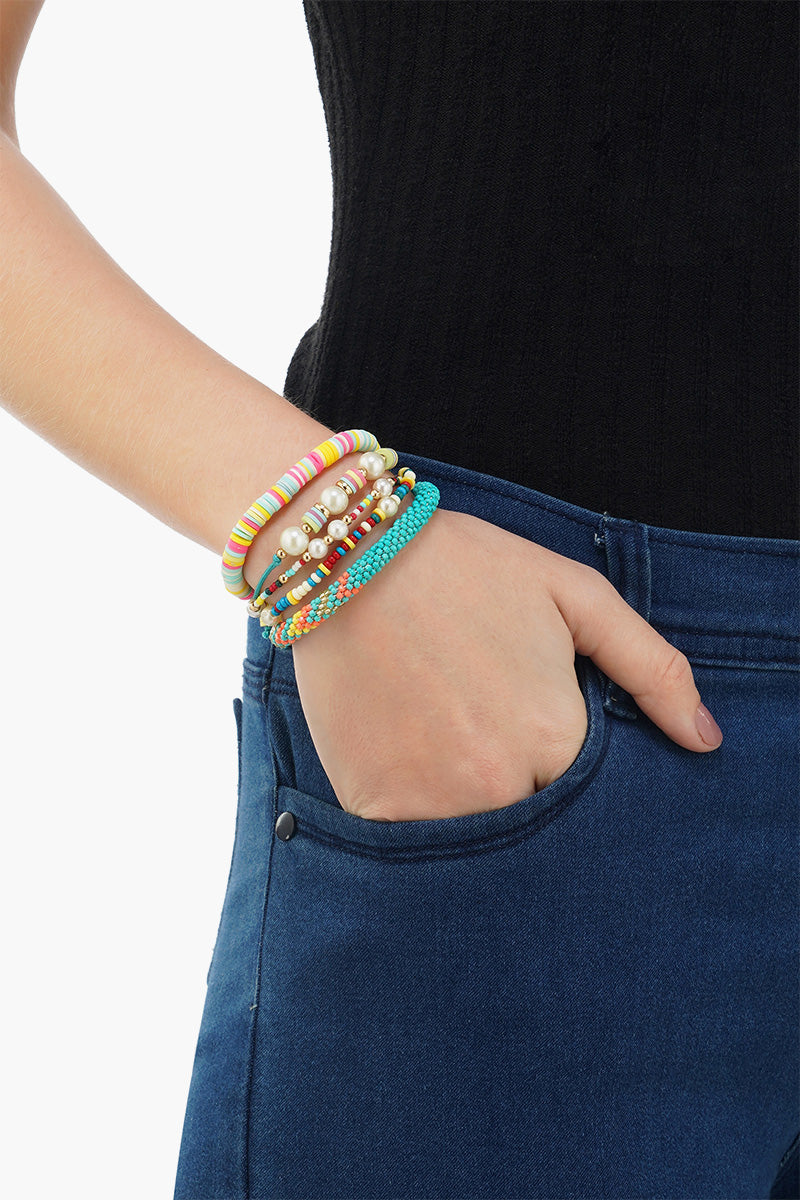 Multicolor Pearl Beaded Handmade Bracelet
