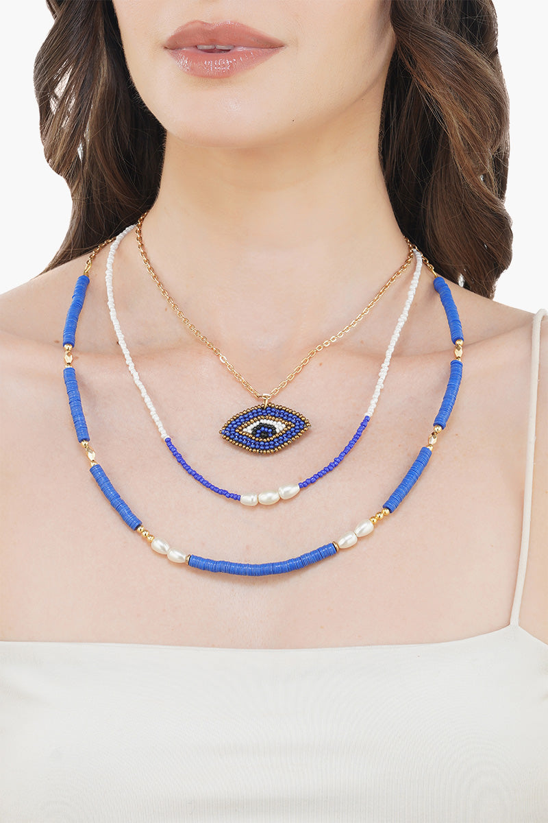 Grecian Evil Eye Necklace Set