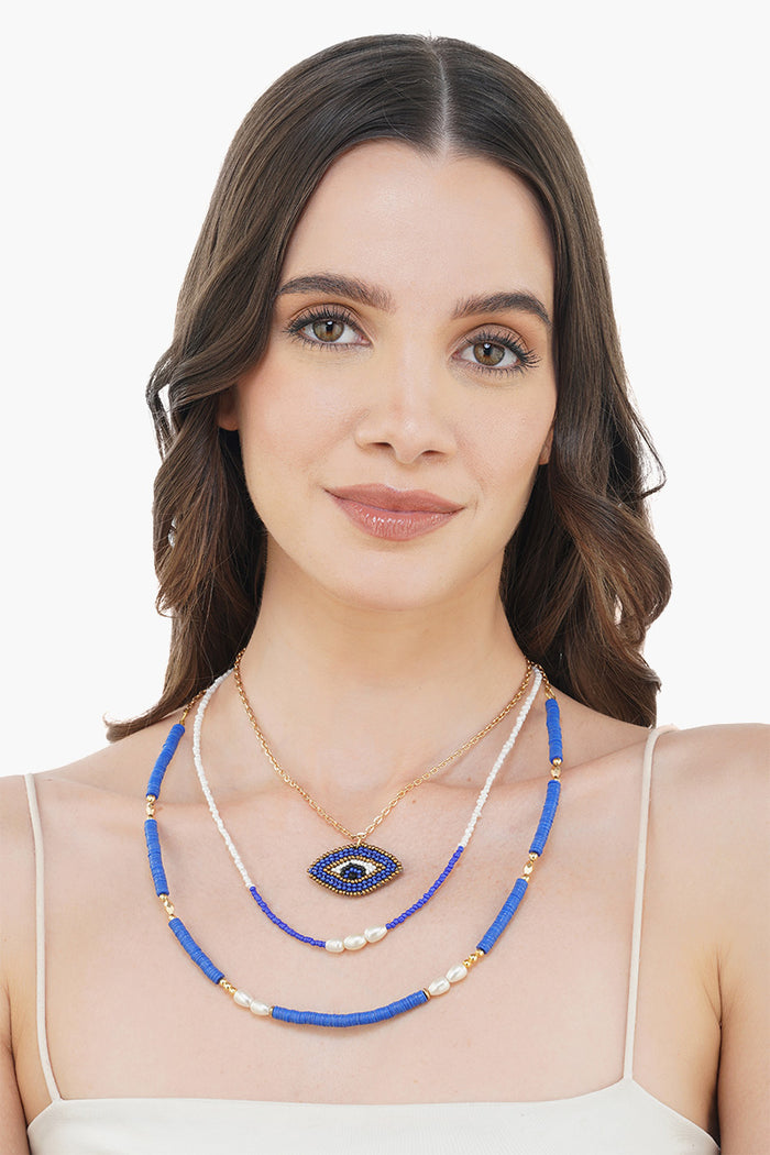Grecian Evil Eye Necklace Set