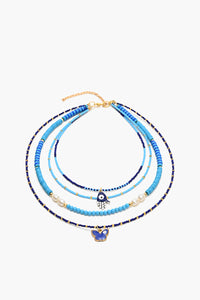 Boho Girl Blue Evil Eye Necklace