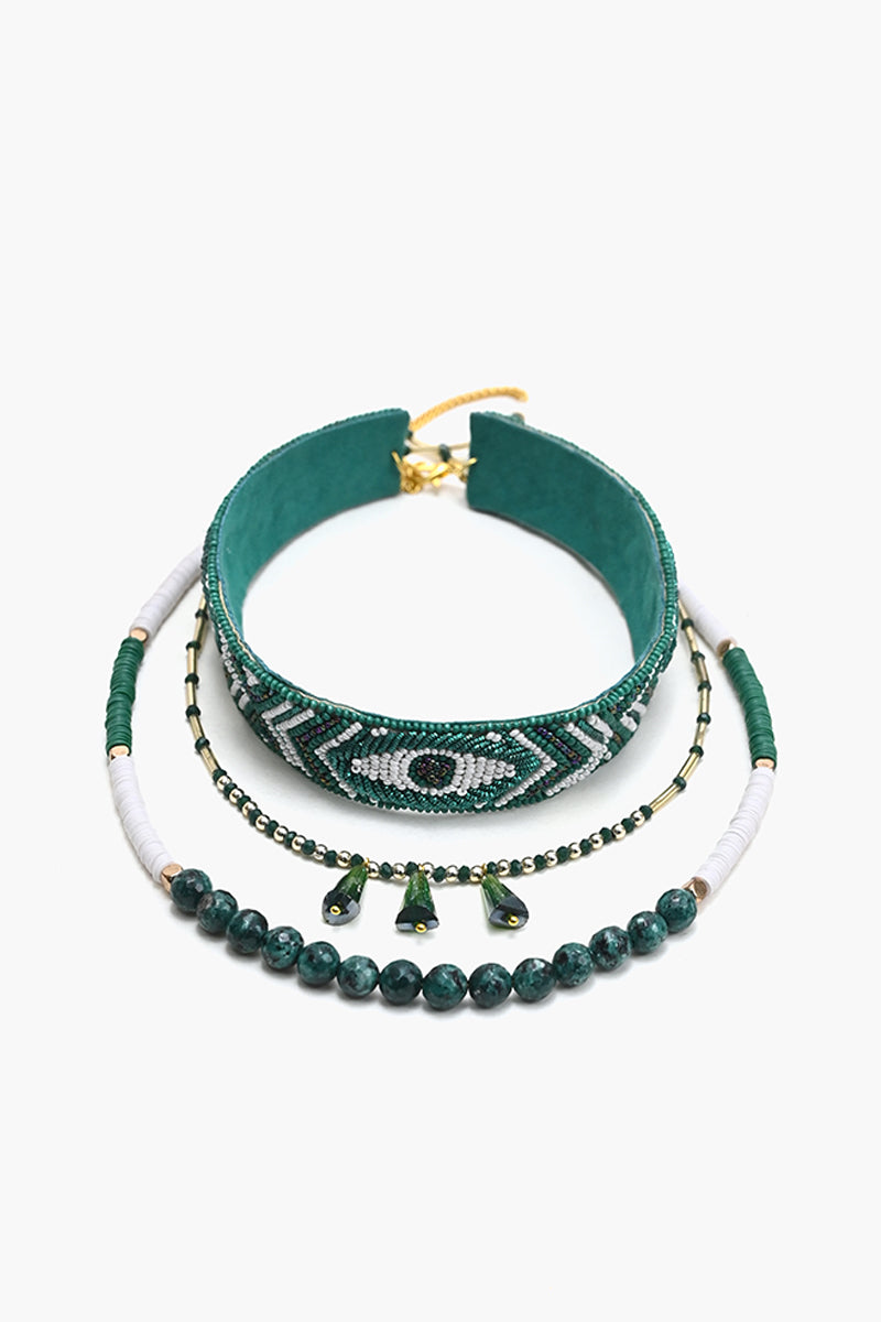 Handmade Evil Eye Choker Set