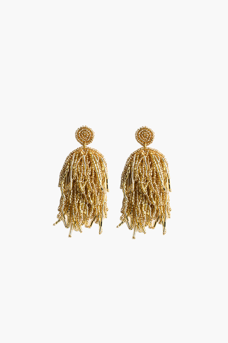 Golden Tassels Dangle Earring
