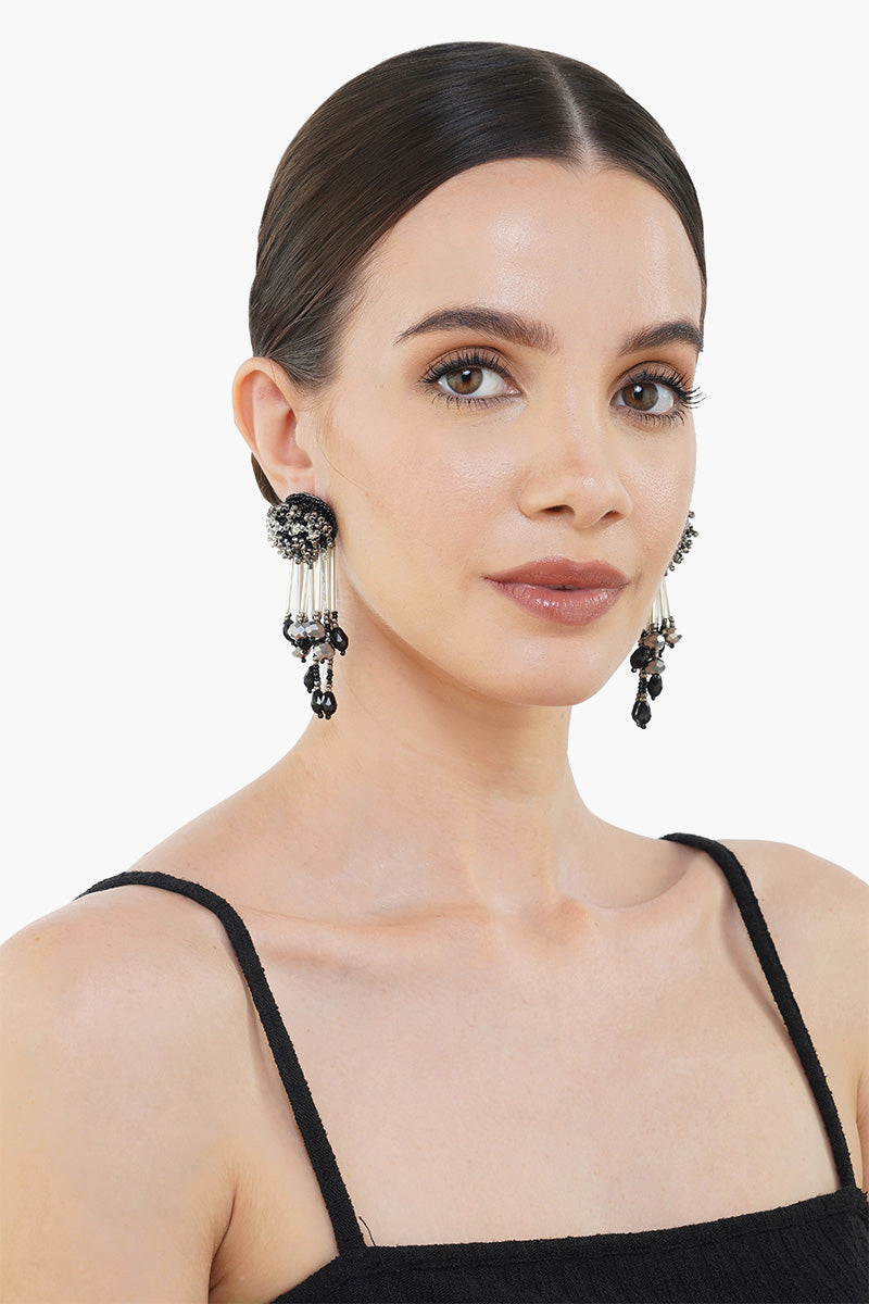Glass Beaded Chandelier Earring