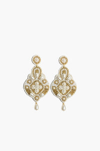 White Pearl Drop Earring