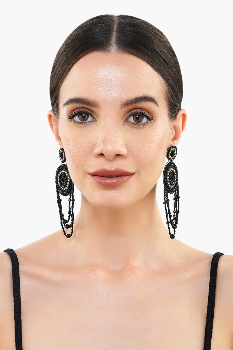 Black Dream Catcher Earring