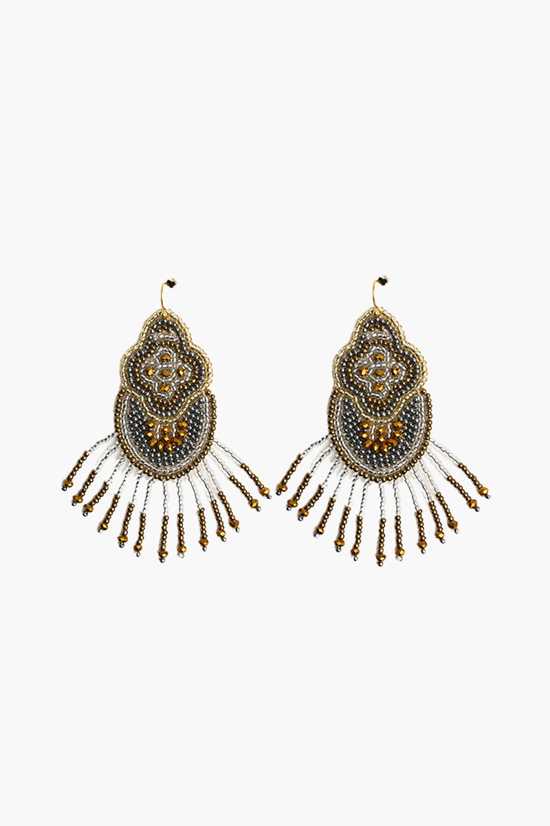 Golden Ladybug Tassel Earring