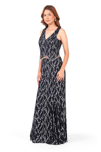 Midnight Gleam Black & Silver Lurex Mermaid Co-Ord Set