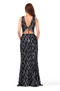 Midnight Gleam Black & Silver Lurex Mermaid Co-Ord Set