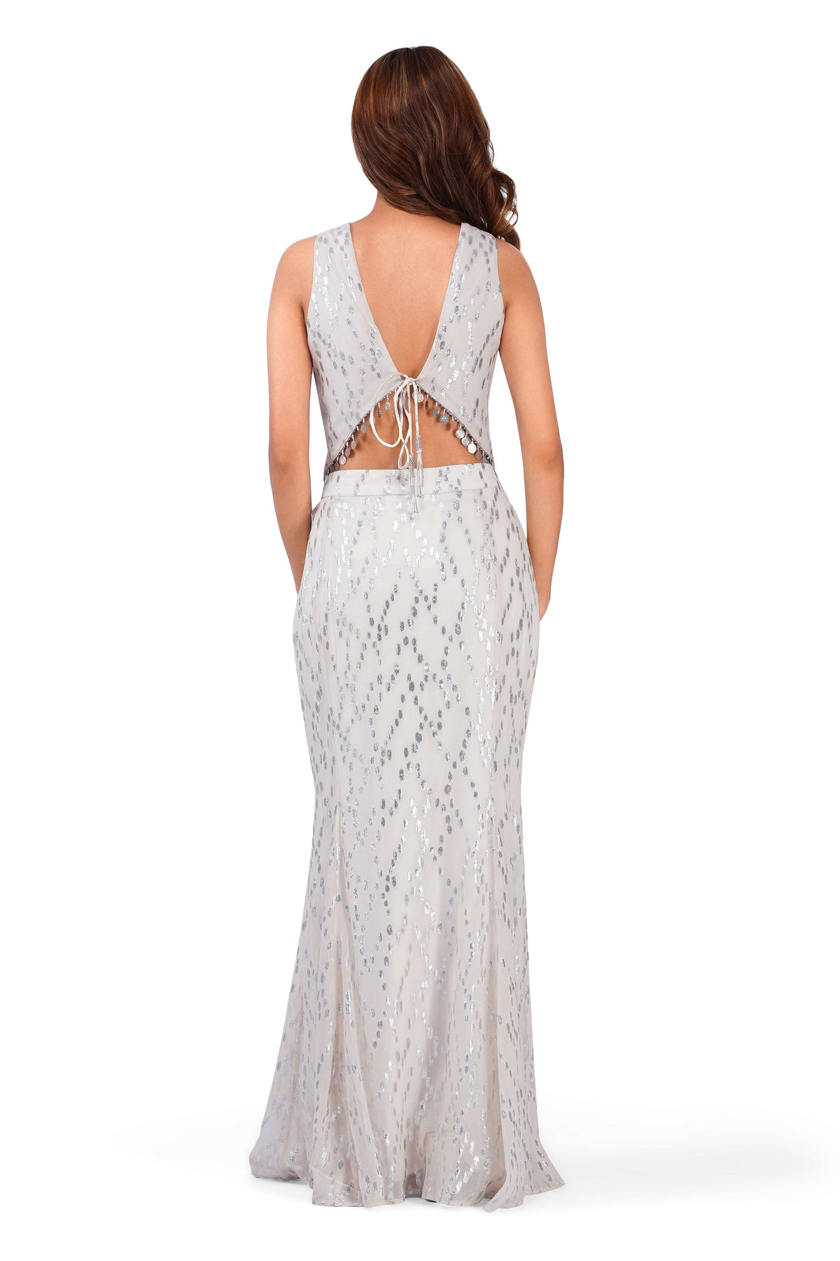 Celestial Shimmer Lurex Mermaid Skirt Co-Ord Set