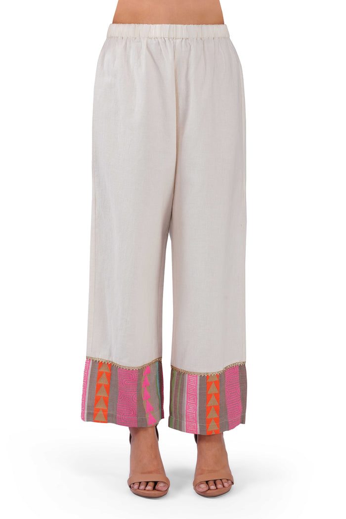 Calypso Pastel Striped White Viscose Co-ord Set