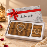 Golden Heart Beaded Shoulder Bag Gift Set