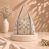 Heritage Bloom Beaded Tote Bag