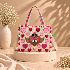 Heartfelt Rose Wings Tote Bag
