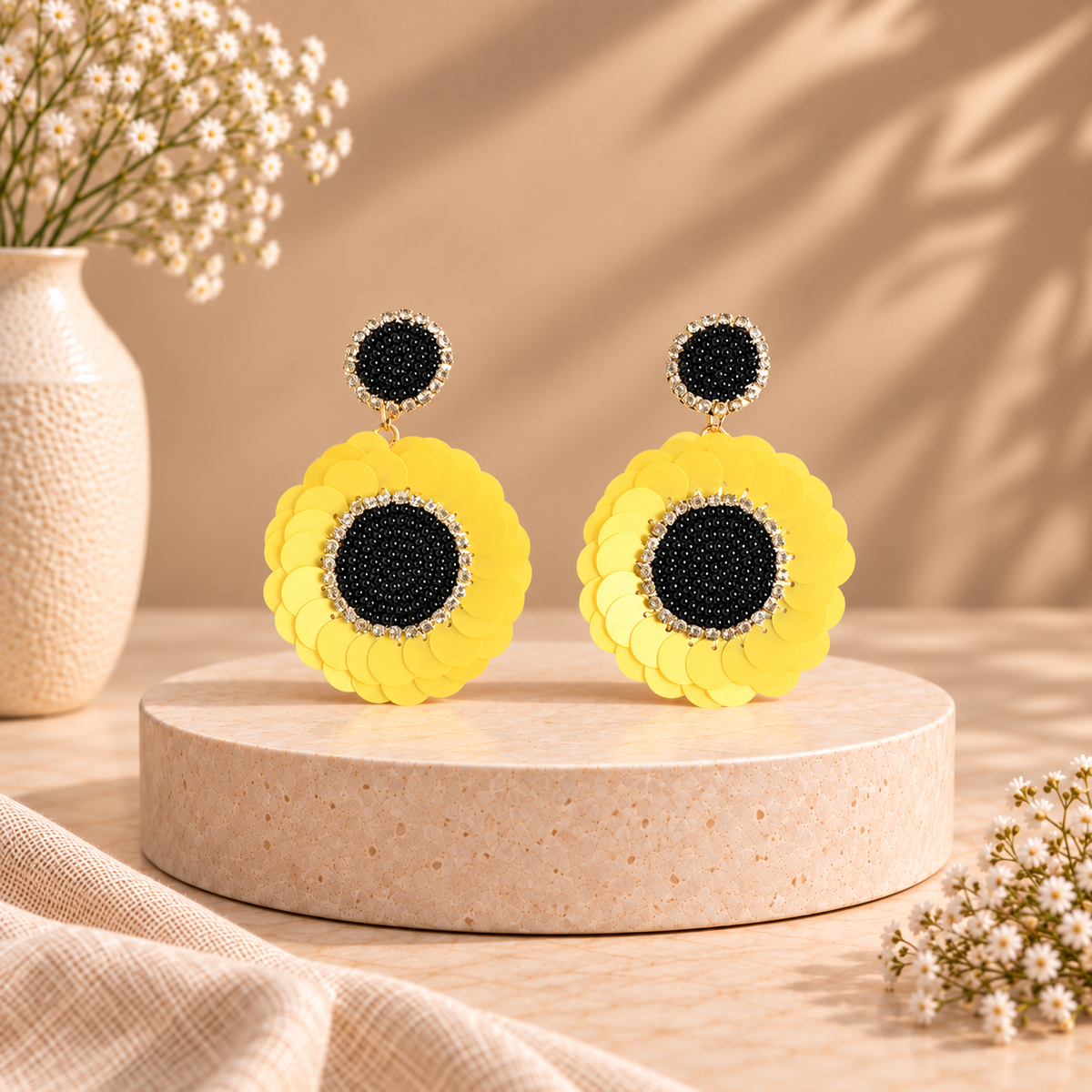 Sunflower Drop Earrings