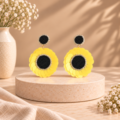 Sunflower Drop Earrings