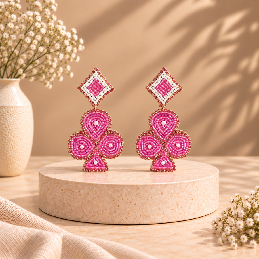 Rose Bliss Embellished Earrings