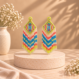 Neon Lights Beaded Earrings