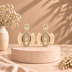 Egret Embellished Earrings