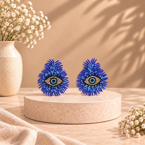 Smokey Eye Evil Eye Earrings