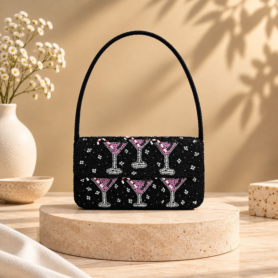 Cocktail Beaded Shoulder Bag