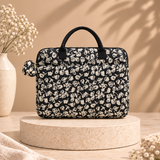 Navy Floral Laptop Bag