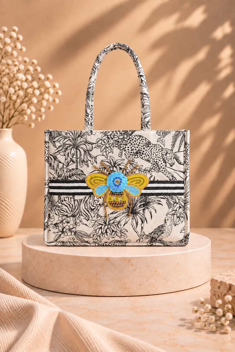 Jungle Jamboree Structured Tote Bag