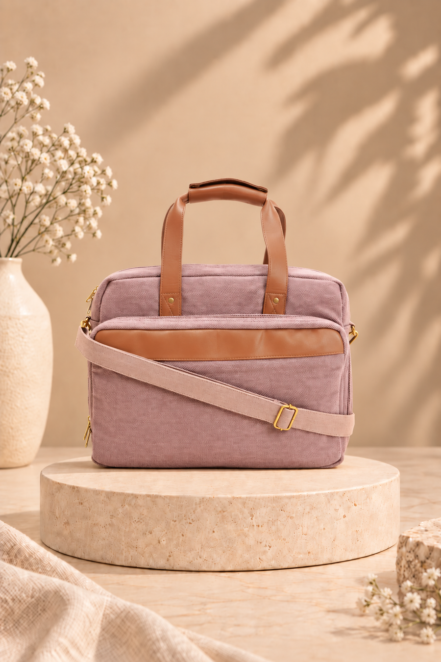 The Commuter Laptop Bag - Dusty Mauve