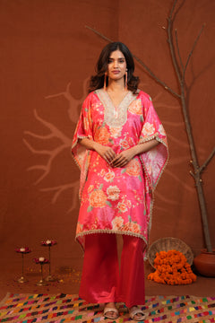Gulnaar Floral Kaftan Palazzo Set